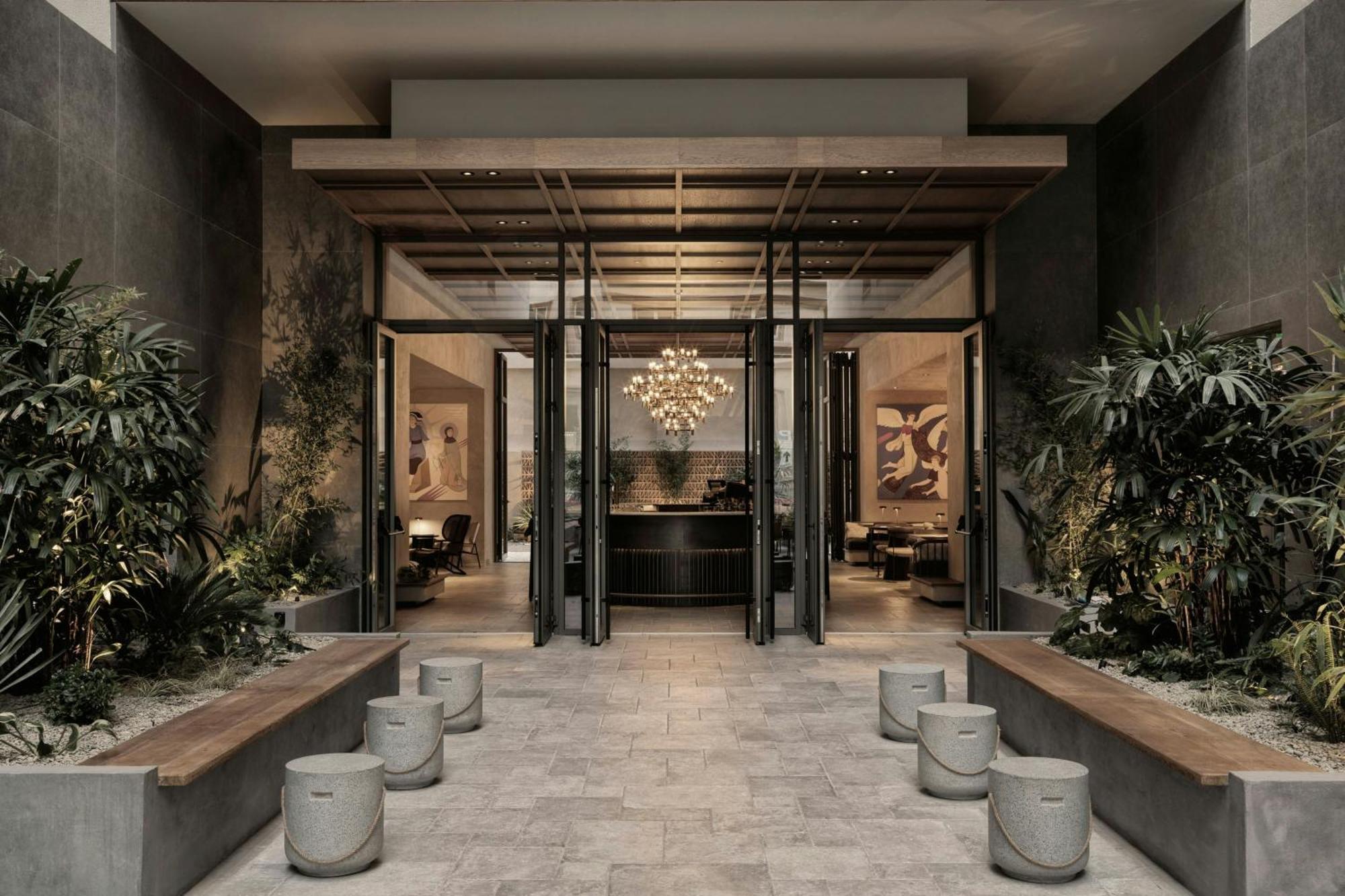 Отель Monasty, Thessaloniki, Autograph Collection Экстерьер фото The entrance to the hotel